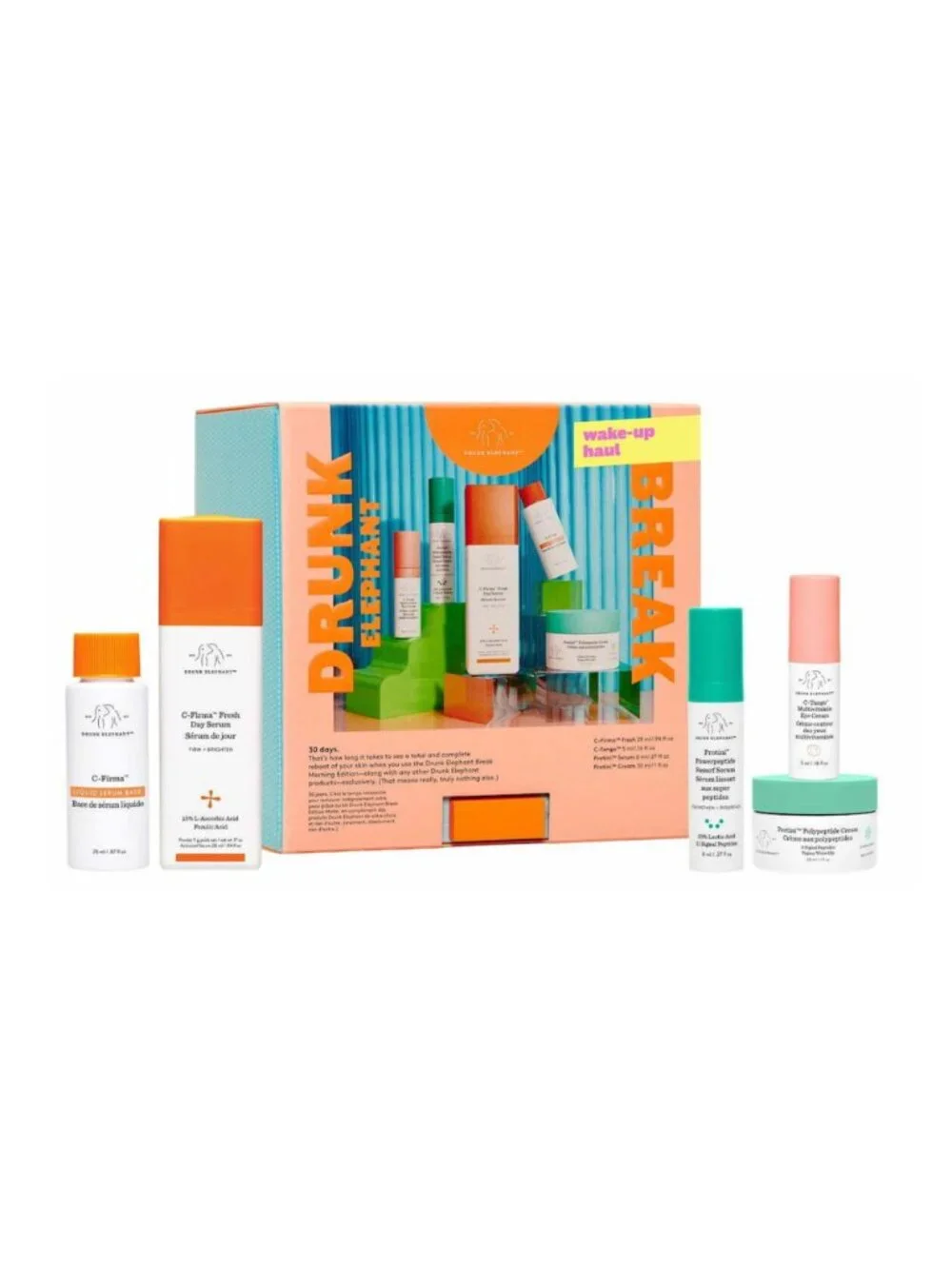 Drunk Elephant Morning Edition Skincare Set C-Firma Fresh, Protini, C-Tango